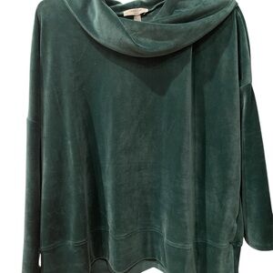 Velour Green Cowl Neck Sweater Women’s 1X